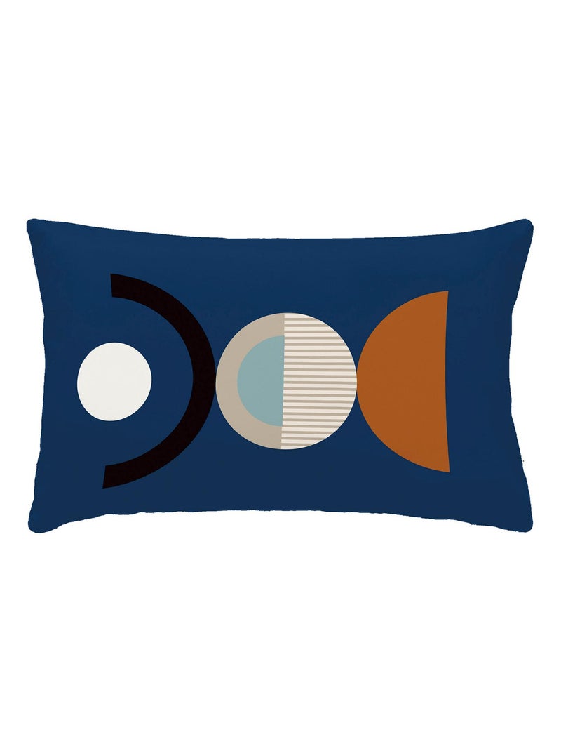Coussin déco à l'esprit graphique Bleu - Kiabi