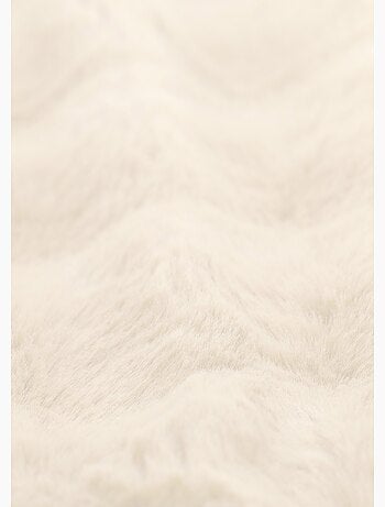 Coussin déco cotelé fausse fourrure - AFIBEL