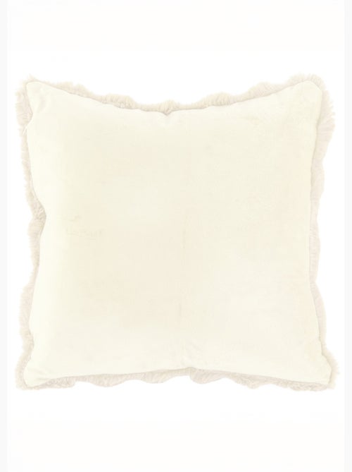 Coussin déco cotelé fausse fourrure - AFIBEL - Kiabi