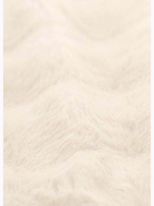 Coussin déco cotelé fausse fourrure - AFIBEL - Kiabi