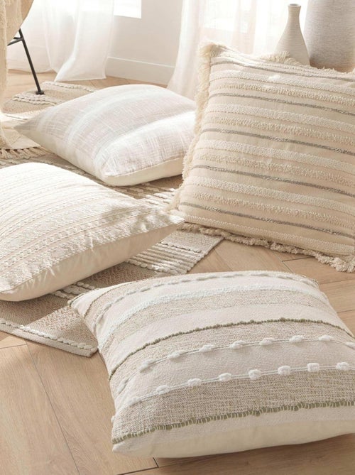 coussin déco Coton ATLAS Douceur d'Intérieur - Kiabi