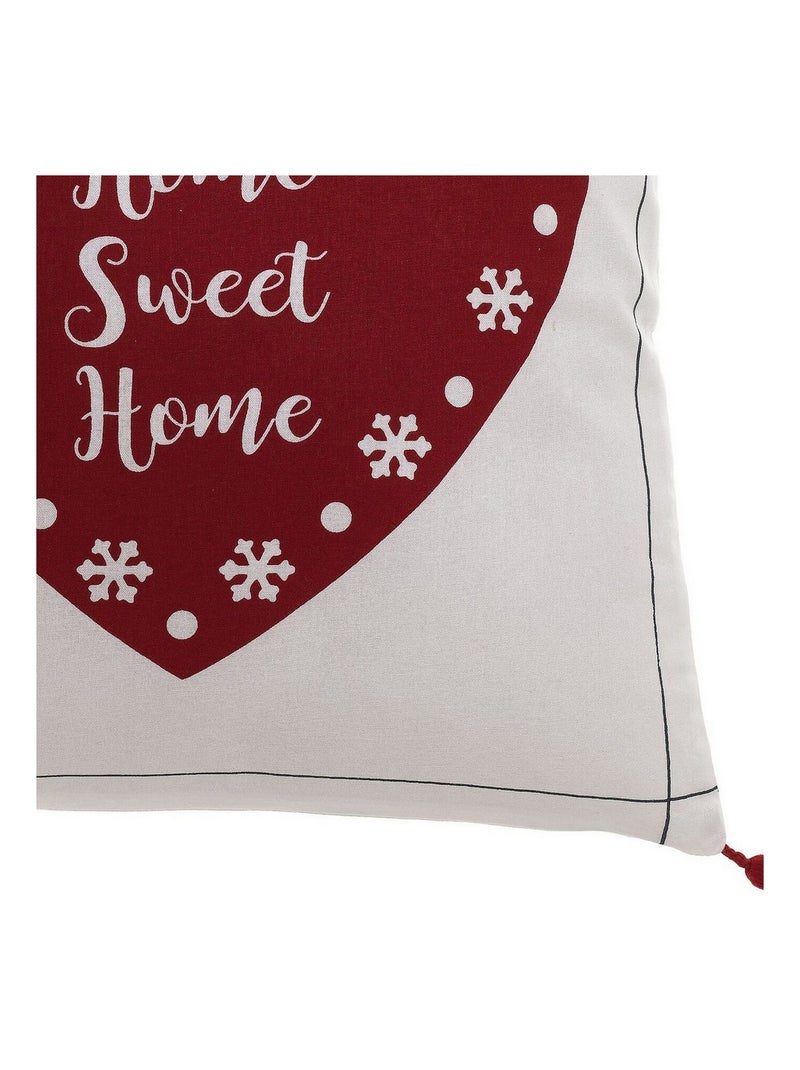 Coussin déco Coton Sweet Home Blanc - Kiabi