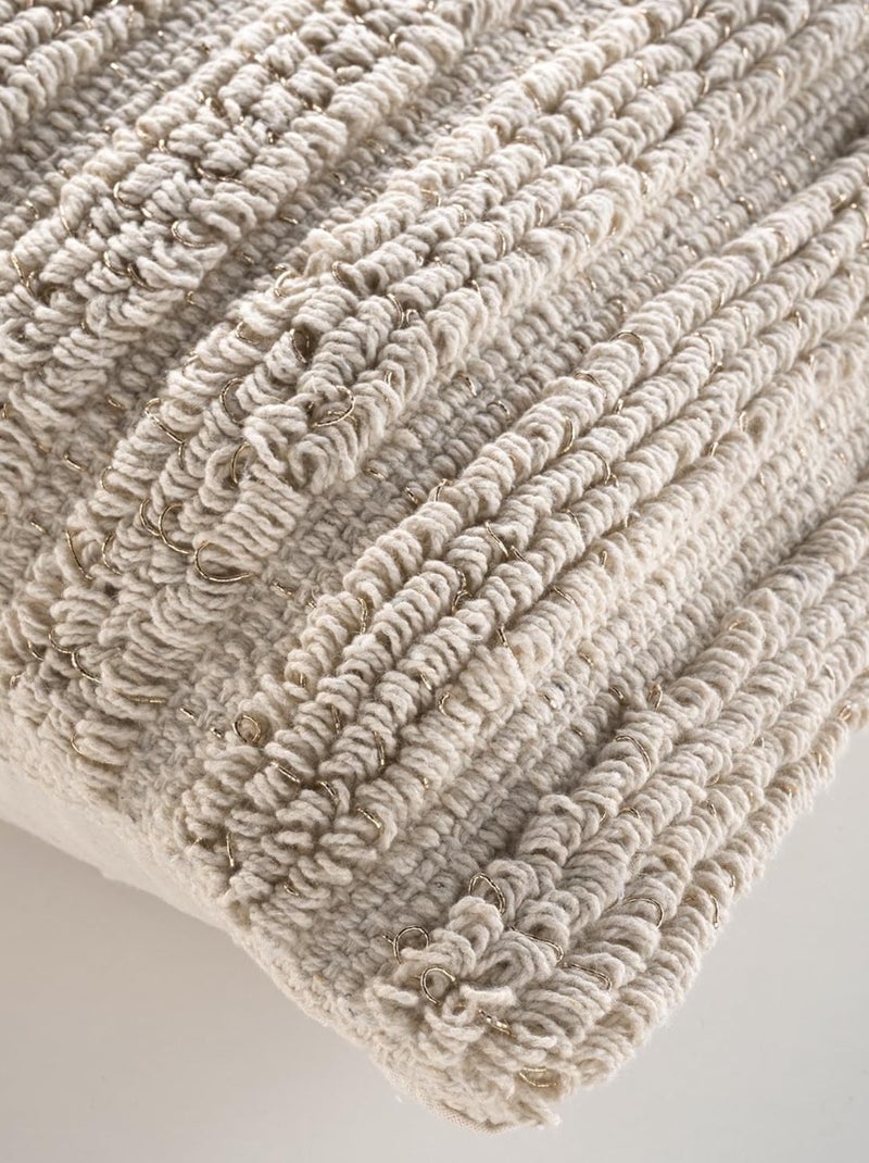coussin déco Coton/Polyester KIYO Douceur d'Intérieur Beige - Kiabi