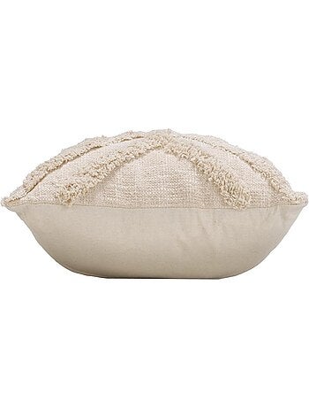 coussin déco Coton/Polyester TUFTE SHENY Douceur d'Intérieur