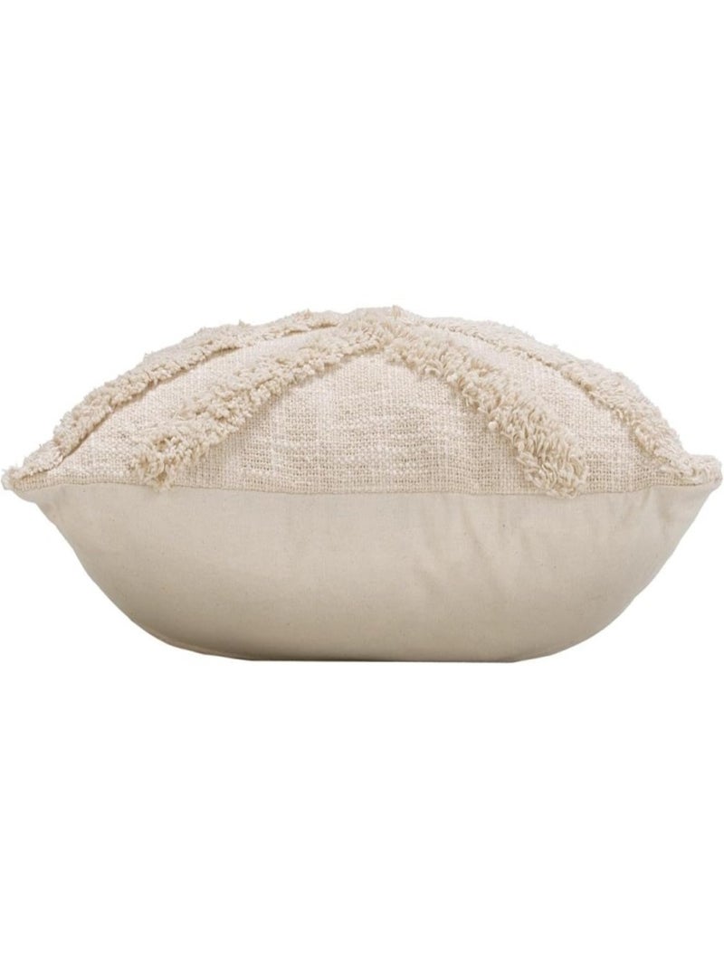 coussin déco Coton/Polyester TUFTE SHENY Douceur d'Intérieur Beige - Kiabi
