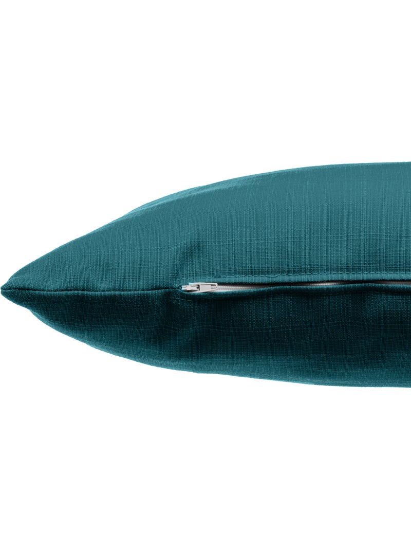 Coussin déco d'extérieur carré déhoussable KORAI Bleu canard - Kiabi
