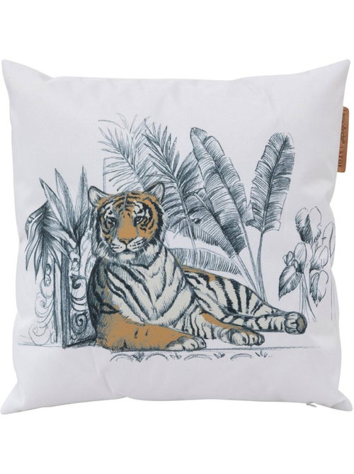 Coussin déco d'extérieur carré imprimé déhoussable MAORIA - Kiabi Coussin déco d'extérieur carré imprimé déhoussable MAORIA - Kiabi