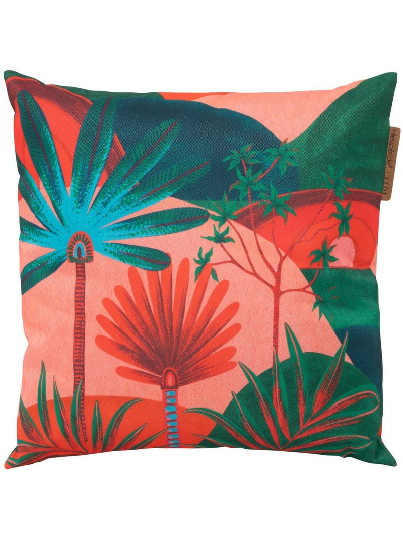 Coussin déco d'extérieur carré imprimé déhoussable maoria Multicolore - Kiabi