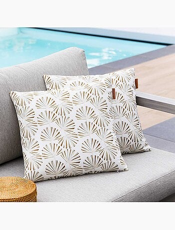 Coussin déco d'extérieur imprimé déhoussable FYLIE