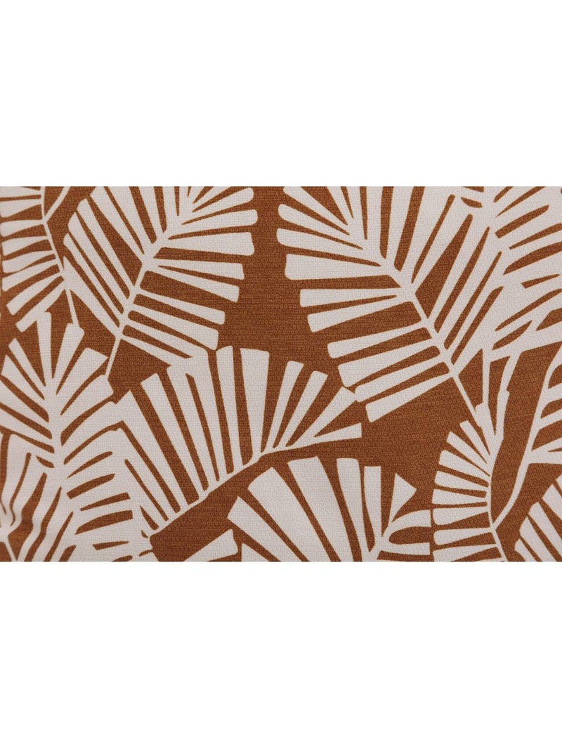 Coussin déco d'extérieur imprimé déhoussable FYLIE Marron - Kiabi