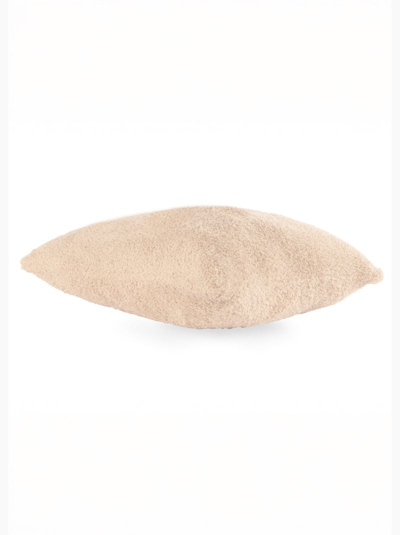 Coussin déco en coral fleece doux - AFIBEL Beige - Kiabi