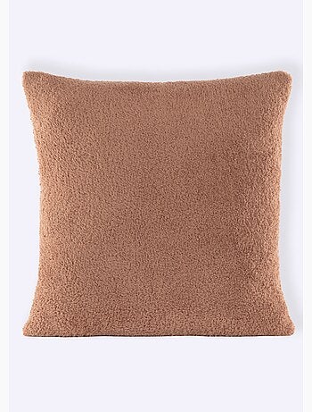 Coussin déco en coral fleece doux - AFIBEL