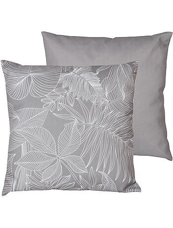 Coussin déco extérieur imperméable en Tissu déperlant Imprimé Bicolore.