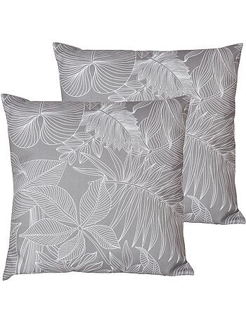 Coussin déco extérieur imperméable en Tissu déperlant Imprimé Bicolore.
