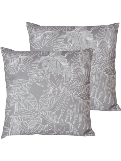 Coussin déco extérieur imperméable en Tissu déperlant Imprimé Bicolore, Lot de 2. - Kiabi Coussin déco extérieur imperméable en Tissu déperlant Imprimé Bicolore, Lot de 2. - Kiabi