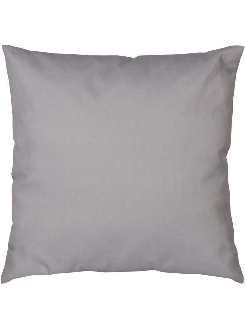 Coussin déco extérieur imperméable en Tissu déperlant Imprimé Bicolore, Lot de 2. Gris - Kiabi