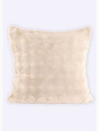 Coussin déco fantaisie, fausse fourrure - AFIBEL