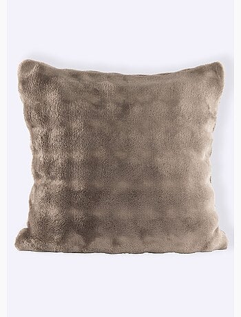 Coussin déco fantaisie, fausse fourrure - AFIBEL