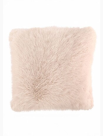 Coussin déco fausse fourrure longs poils - AFIBEL