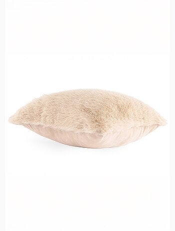 Coussin déco fausse fourrure longs poils - AFIBEL