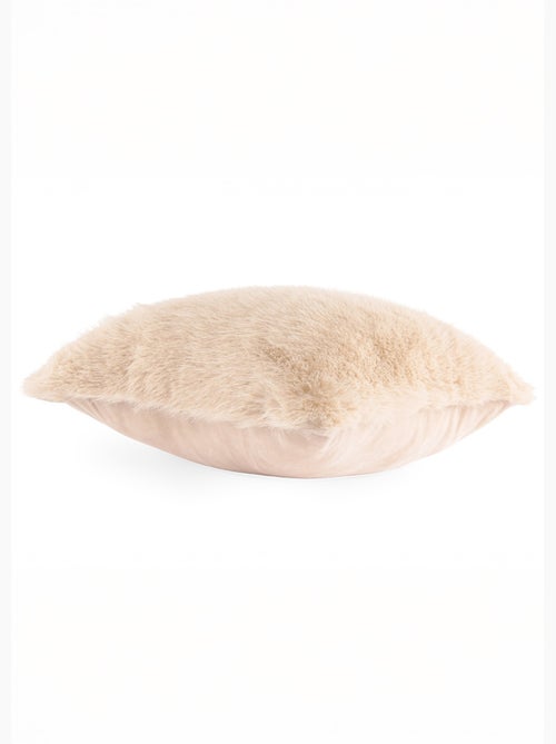 Coussin déco fausse fourrure longs poils - AFIBEL - Kiabi