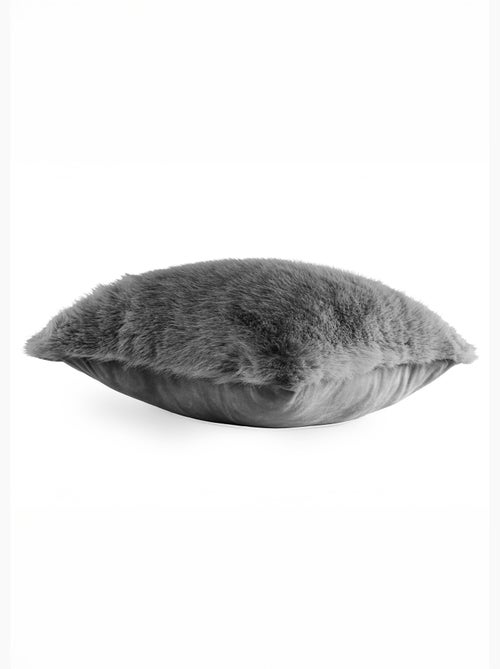 Coussin déco fausse fourrure longs poils - AFIBEL - Kiabi
