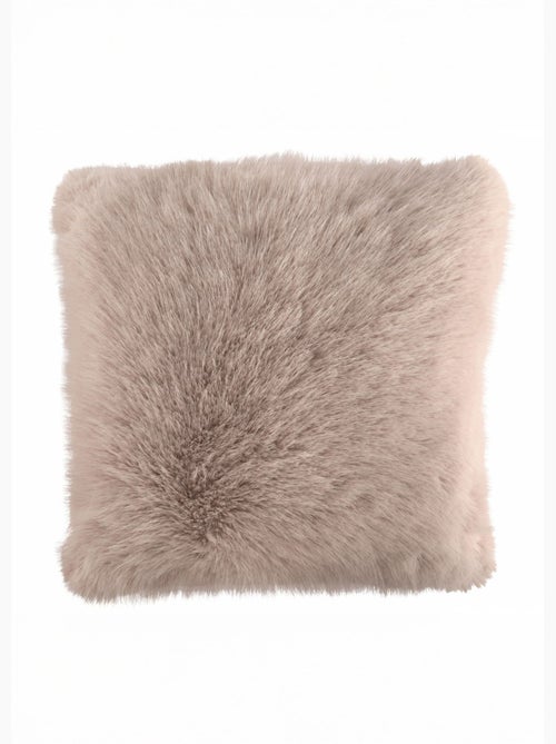 Coussin déco fausse fourrure longs poils - AFIBEL - Kiabi