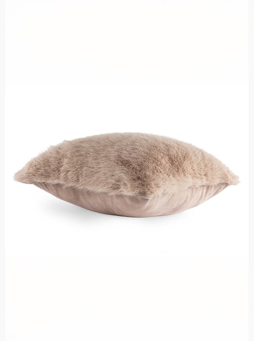 Coussin déco fausse fourrure longs poils - AFIBEL - Kiabi
