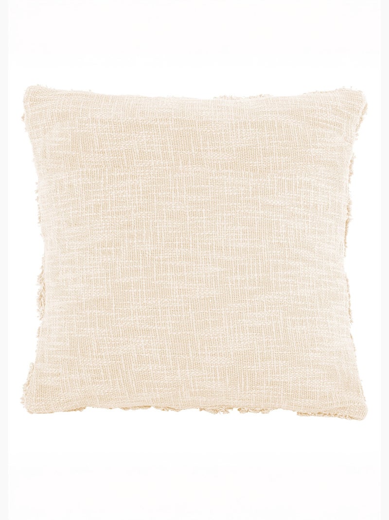 Coussin déco, motif bicolore losanges - AFIBEL Ivoire - Kiabi