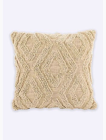 Coussin déco, motif carré losanges - AFIBEL