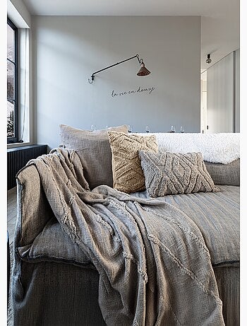 Coussin déco, motif carré losanges - AFIBEL