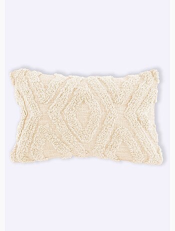 Coussin déco, motif en relief losanges - AFIBEL