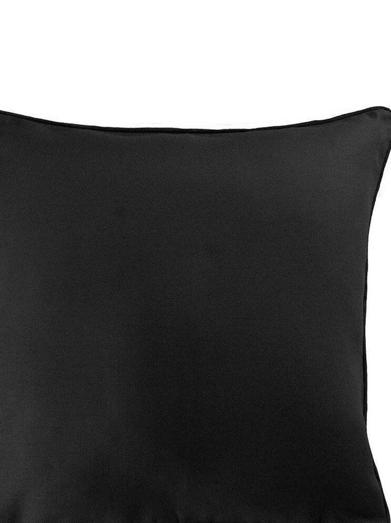 Coussin déco Panama Noir Noir - Kiabi