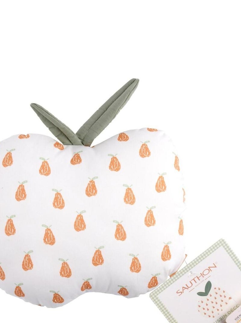 Coussin déco pomme 23x25cm en coton blanc - SAUTHON Blanc - Kiabi