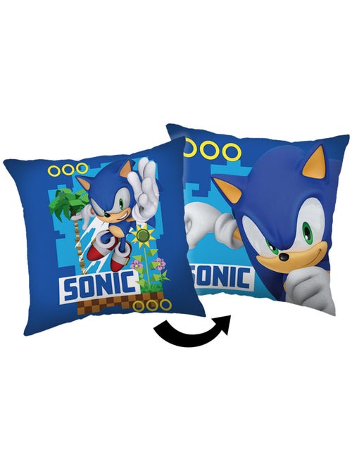 Coussin déco 'Sonic' carré graphique 40 x 40 cm en polyester SONIC - Kiabi