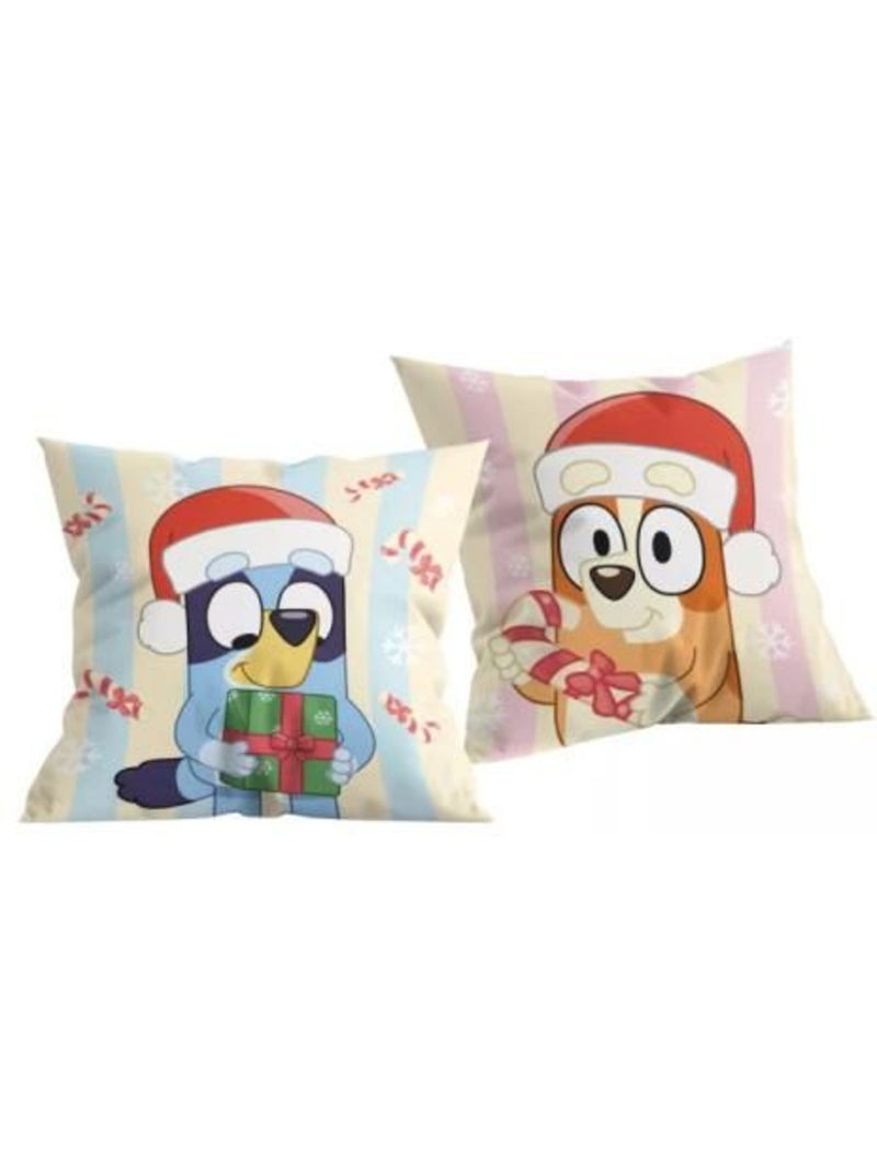 Coussin décoratif - 40x40 cm, multicolore, édition noël - bluey Multicolore - Kiabi