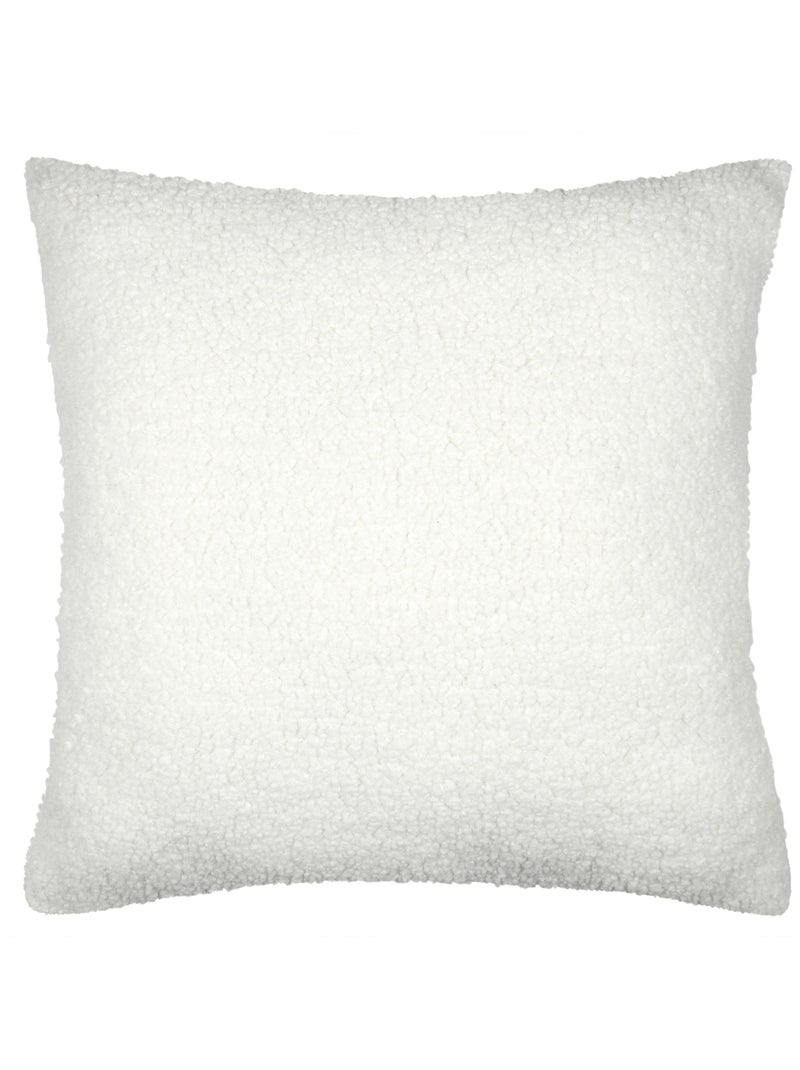 Coussin décoratif  - Effet bouclette style montagne Rouge - Kiabi