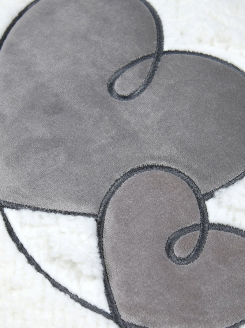 Coussin décoratif à motif cœur Taupe - Kiabi
