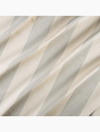 Coussin décoratif à rayures bicolores au rendu satiné