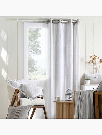 Coussin décoratif à rayures verticales