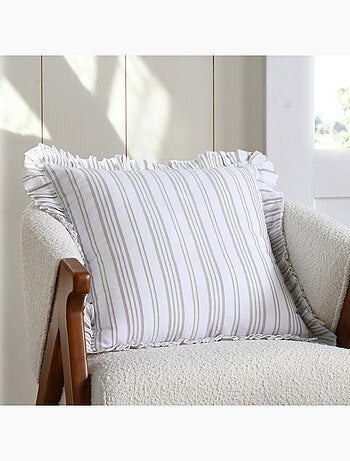 Coussin décoratif à rayures verticales