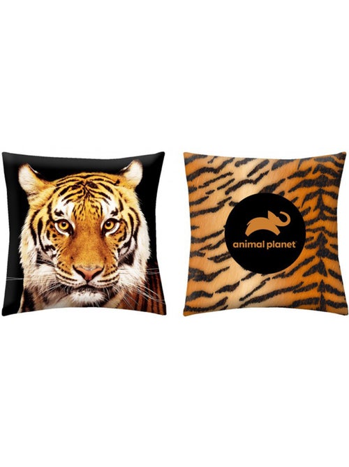 Coussin décoratif 'Animal Planet' – Motif tigre 40 x 40 cm – CMP - Kiabi