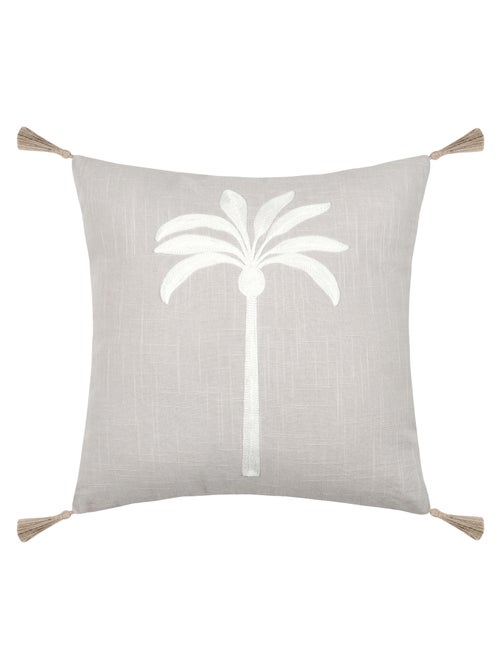 Coussin décoratif brodé motif palmier style tropical - Kiabi Coussin décoratif brodé motif palmier style tropical - Kiabi