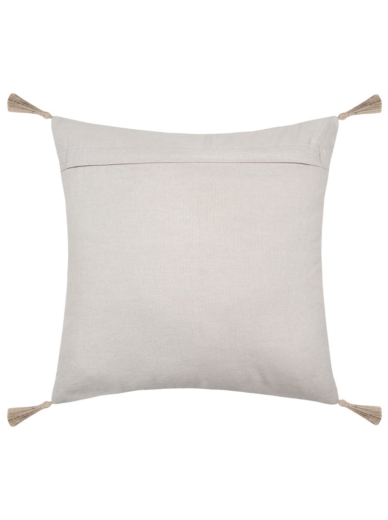 Coussin décoratif brodé motif palmier style tropical Gris - Kiabi