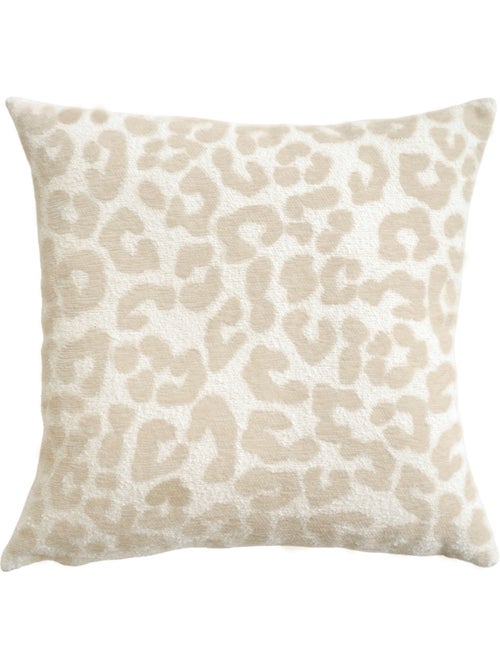 Coussin décoratif carré en jacquard chenille à motif léopard - Kiabi Coussin décoratif carré en jacquard chenille à motif léopard - Kiabi