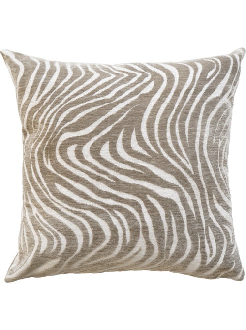 Coussin décoratif carré en velours jacquard à motif zébré - Kiabi Coussin décoratif carré en velours jacquard à motif zébré - Kiabi
