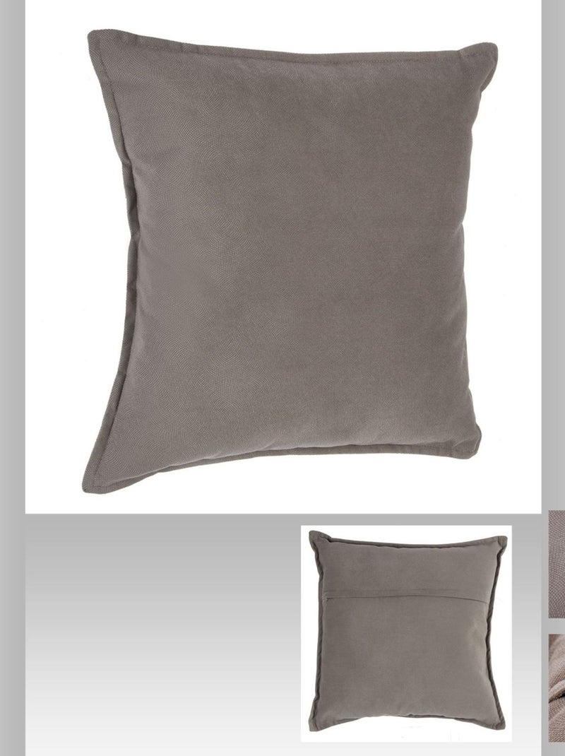 Coussin décoratif carré LILOU Taupe - Kiabi