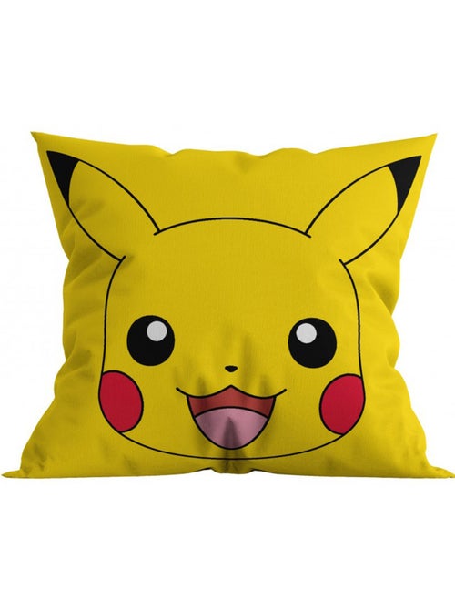 Coussin décoratif carré 'Pikachu' – 40 x 40 cm – polyester Pokémon - Kiabi