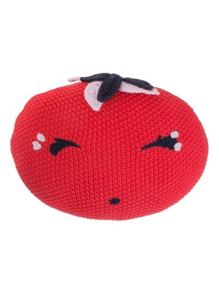 Coussin décoratif Catimini pomme kawaii - 100% Coton - Crochet fait main