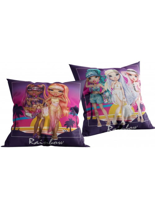 Coussin décoratif CMP 'Rainbow' Dream Team 40 x 40 cm polyester imprimé - Kiabi